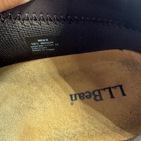 LL Bean Storm Chaser Mens 10.5 Brown Leather Rubber Slip On Duck Boots 0VV92 04 - Picture 3 of 8